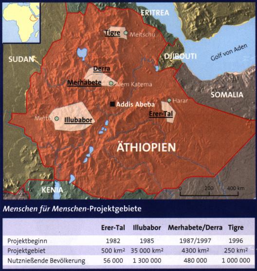 Landkarte Äthiopien